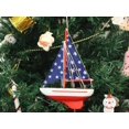 thumbnail image 1 of Wooden Starry Night Model Sailboat Christmas Tree Ornament, 1 of 2