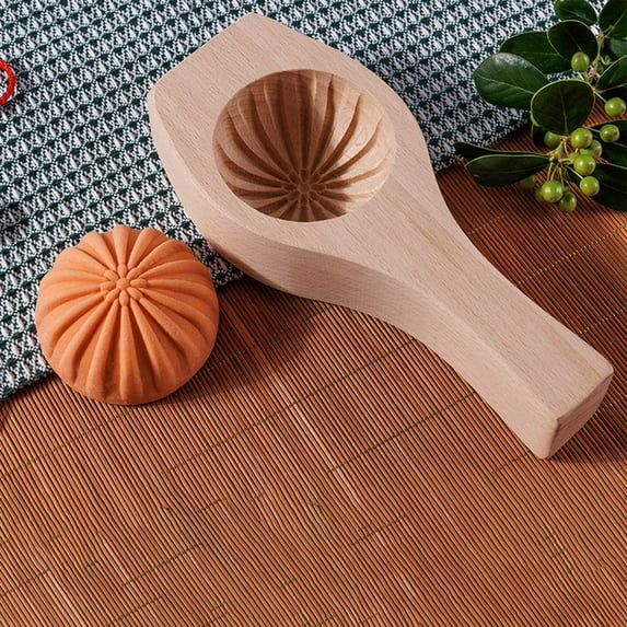 Wooden Steamed Bun Mould with Flower Pattern | DIY Baking & Soap Making Kit | Non-Stick Cake Mold for Cakes, Muffins & Chocolate | 1-Piece