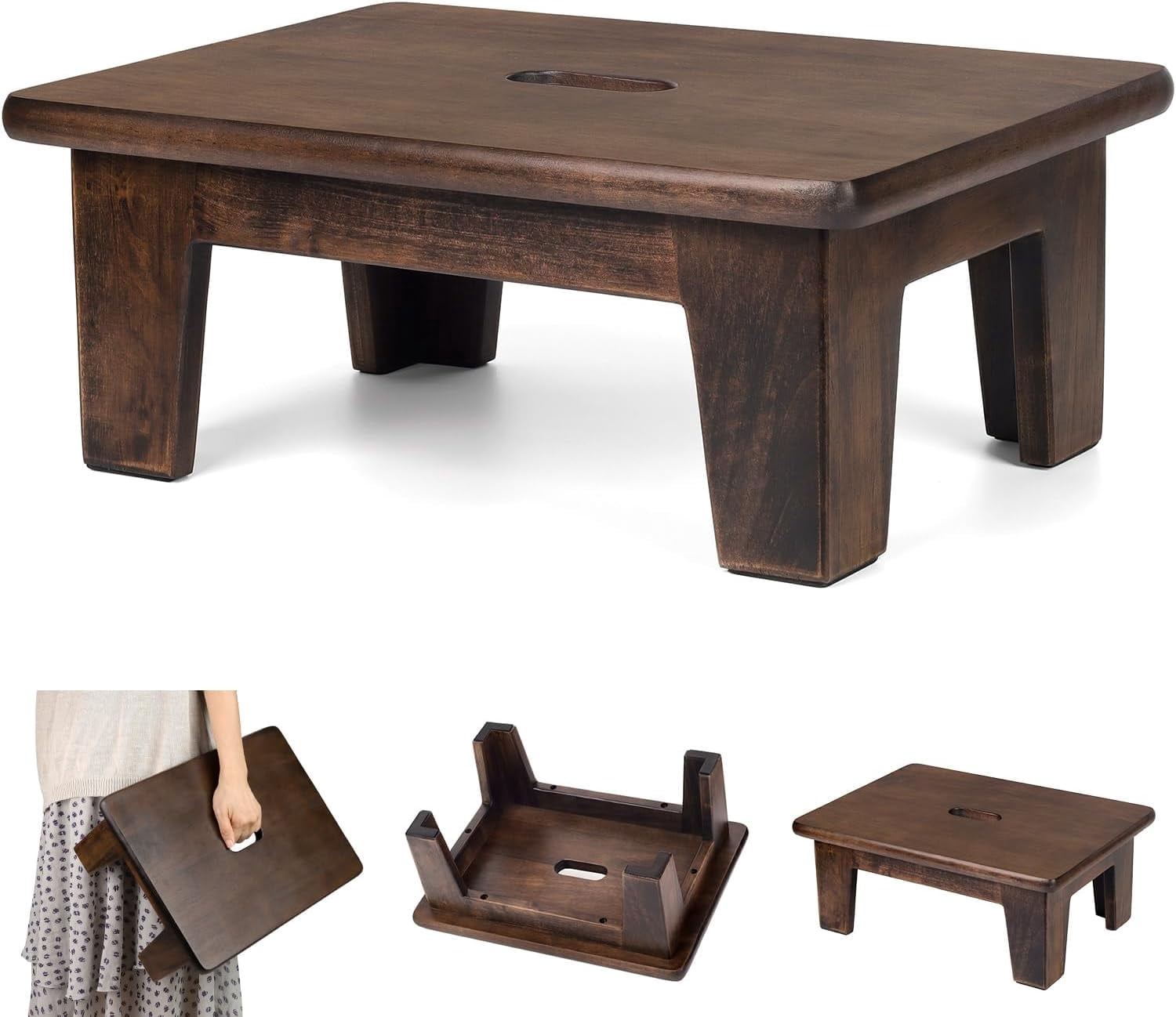 Wooden Step Stool (16.5