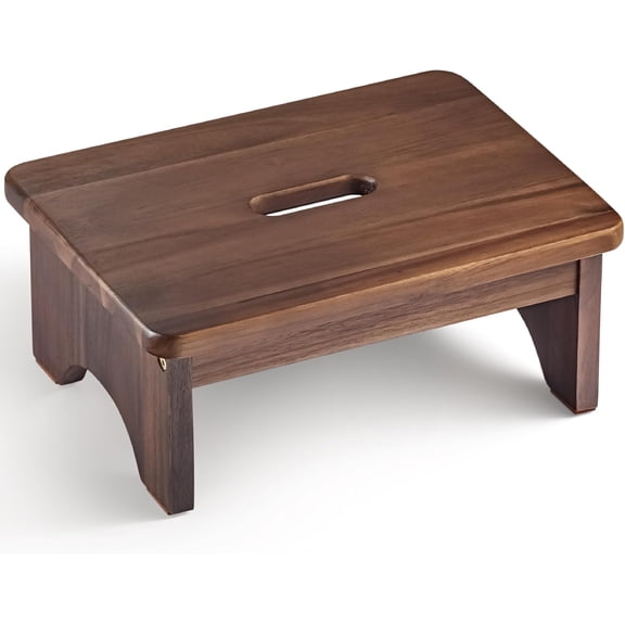 Wooden Step Stool, 6.5'' One Step Stool for Adults,Wooden Beside Step Platform with 550 Lbs Load Capacity, Heavy Duty/Portable/Nonslip/Durable Construction Safe Step Support for Bedroom/Kitchen