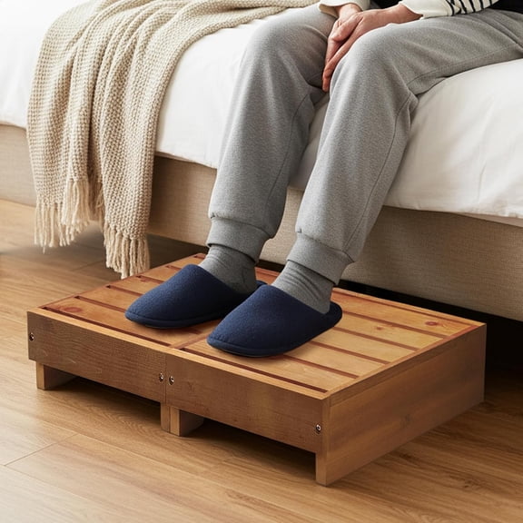 Wooden Step Stool 6” Height, Step Stool for Bed, Bedroom, Kitchen, Living Room, Oak