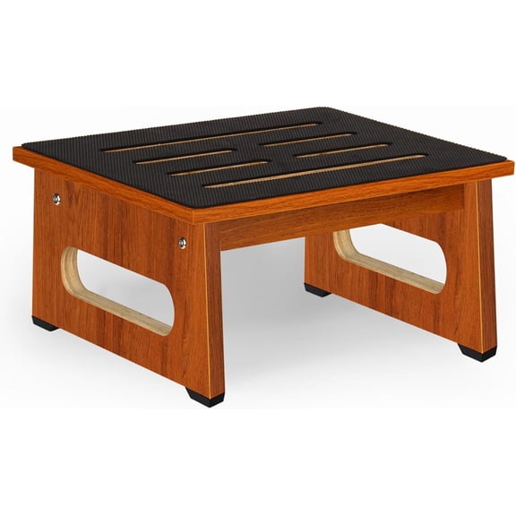 Wooden Step Stool with Non-Slip Rubber Feet Step, Heavy Duty Platform Stepping Stools with 450 LBS Capacity for Bedroom Kitchen Bathroom, Bed Steps for High Beds, Bedside Support