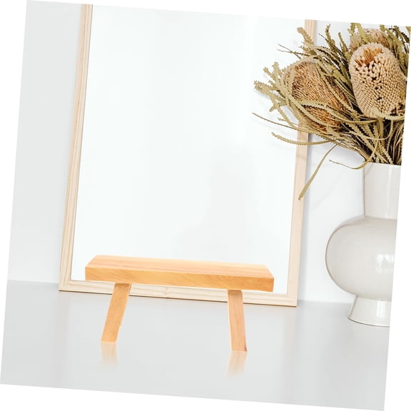 Wooden Step Stool Tree Stump Desktop Sculpture Portable Bed Ladder for Kitchen Bathroom