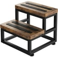 thumbnail image 1 of Wooden Step Stools for Adults Kids, Heavy Duty Stepping Stools Wooden Bed Step Stools for High Beds,  Bedside Foot Stool  Capacity, Kitchen, Bed, RVS Step,, 1 of 8