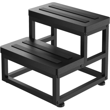 Two Step Stool for Adults Kids, Heavy Duty Metal Frame Stepping Stools ...