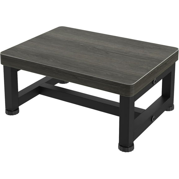 Wooden Step Stools for Adults Kids with Non-Slip Rubber Feet, Heavy Duty Stepping Stools with 500-LBS Capacity for Bedroom Kitchen Bathroom, Bed Steps for High Beds, Easy to Assemble, Rustic Brown