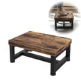 thumbnail image 1 of Wooden Step Stools for Adults Kids with Non-Slip Rubber Feet, Heavy Duty Stepping Stools with 500-LBS Capacity for Bedroom Kitchen Bathroom, Bed Steps for High Beds, Easy to Assemble, Rustic Brown, 1 of 6