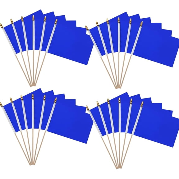 Wooden Sticks - 20 Packs Small Flags Purple Hand-hold Mini Flag Solid DIY Graffiti Banner Referee Flag Party Parade Celebration Sports Kindergarten School Events Festival