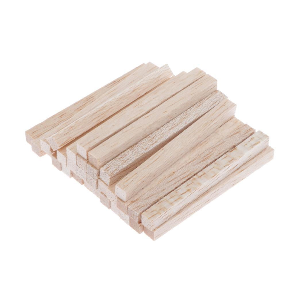 Wooden Sticks (30) Unfinished Natural Square Wooden Dowel Rods