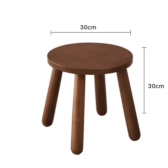 Wooden Stool, Foot Stool Detachable Saddle Stool Small Squre Step Stool For Kids Outdoor Furniture Stool(Round-Walnut)