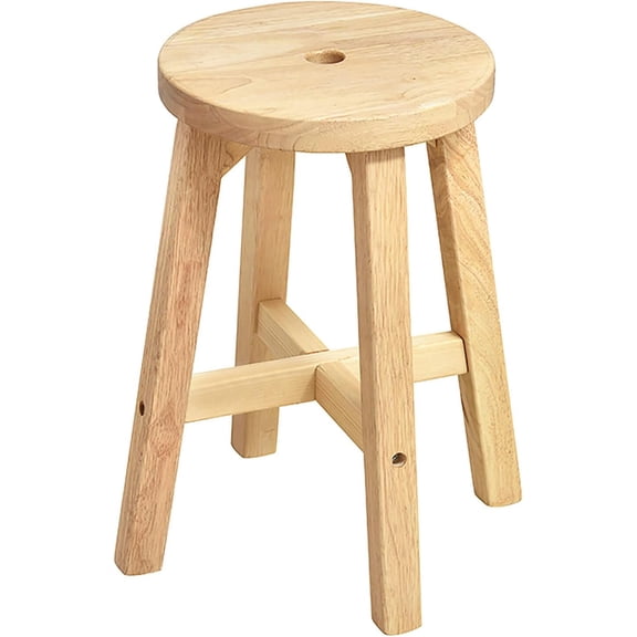 Wooden Stool, Solid Wood Round Stools (Round 18" H)