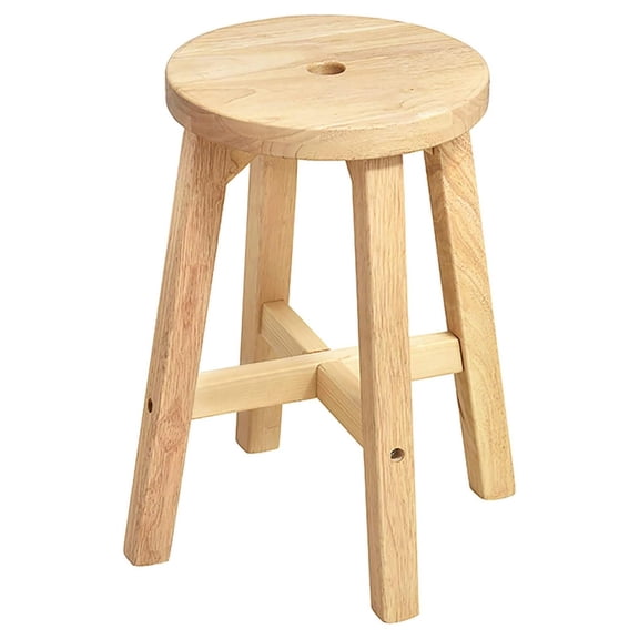 Wooden Stool, Solid Wood Round Stools (Round 18" H)