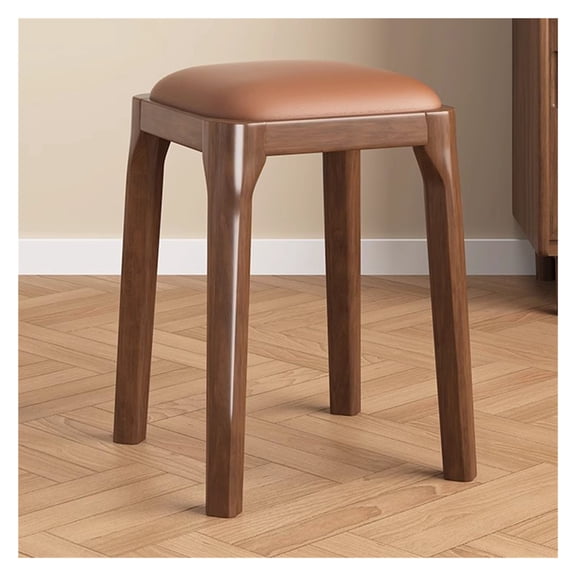 Wooden Stool Stackable Bar Stools,Portable Backless School Chairs with Square Top,Stacking Stools Kitchen Island Barstools for Dining Room