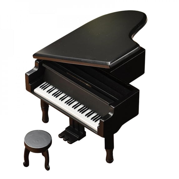 Wooden Stool Wooden Piano Music Box Music Box Original Wood Color