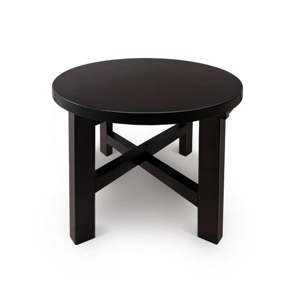 Wooden Stool for Shower, Folding Round Footstools, Leg Shaving and Foot Rest, Folding Bamboo Shower Seat, Fully Assembled, 25 Inch High (R)