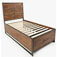 thumbnail image 1 of Wooden Storage Bed in Brown Finish (Full: 79 in. L x 56 in. W x 56 in. H), 1 of 2
