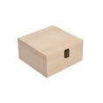 thumbnail image 1 of Wooden Storage Box Container Decorative Portable Wood Boxes Unfinished Gift Box Trinket Box Organizer for Home Decoration Valentine's 19.5x19.5x10cm, 1 of 8