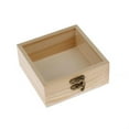 thumbnail image 1 of Wooden Storage Box Plain Wood With Lid Multifunction Square Hinged Craft Gift Boxes For Storage Decoration, 1 of 7