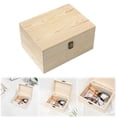 thumbnail image 1 of Wooden Storage Box To Decorate 30 X 20 X 15Cm (+/ 1Cm) With Lid Natural Unpainted Box Case Tool Chest/ Wooden Gift Box Desktop Storage Box, 1 of 9