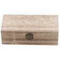 thumbnail image 1 of Wooden Storage Box, Unfinished Wood Jewelry Organizer, Decorative Trinket Container with Lid, Craft Diy Project Box (Beige2), 1 of 7