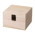 thumbnail image 1 of Wooden Storage Box with Lid, Small Wooden Box for Desk Organization, Natural Wood Storage Container for Home Office Supplies and Everyday Essentials, 1 of 6