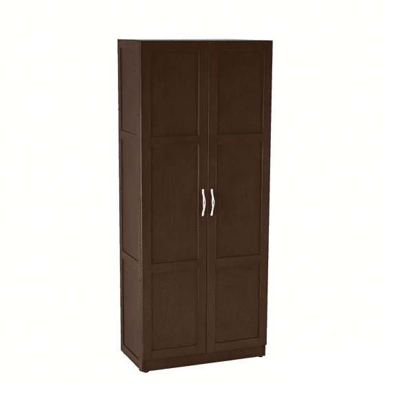 edx 71" Wooden Storage Cabinet for Living Room,Hallway, Entryway, Closet, Home Office, Brown