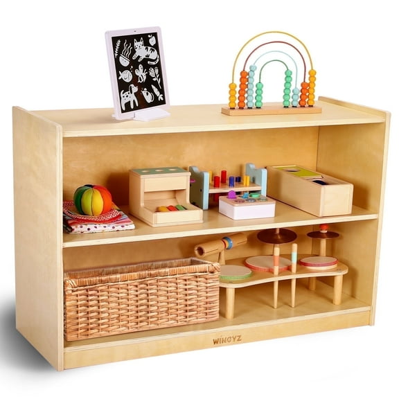 Sweet Time Wooden Storage Cabinet Kids Toy Storage Organizer Book Shelf for Child Playroom Classroom