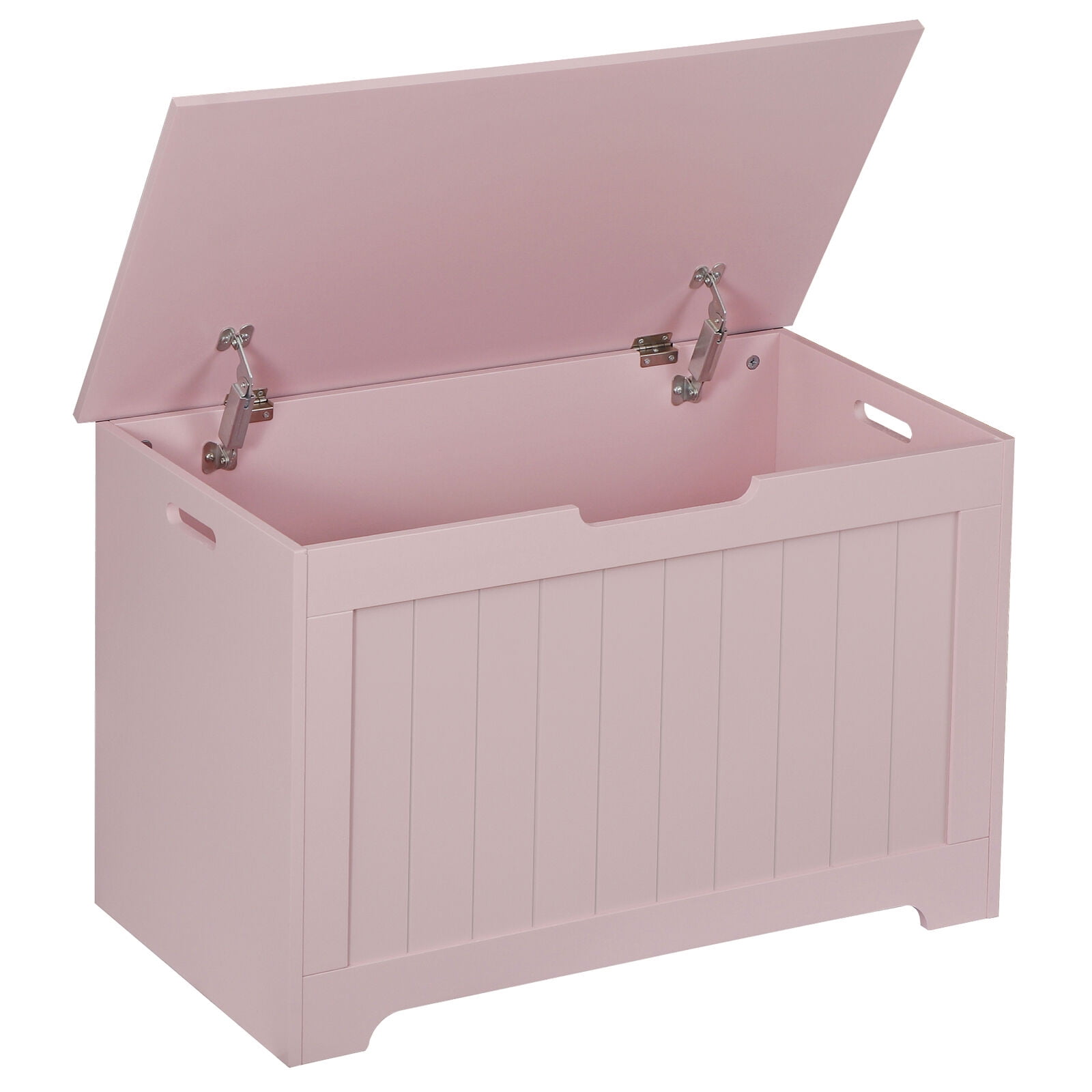 Wooden Storage Chest Box with Flip-top Lid & Safety Hinge, Living Room ...