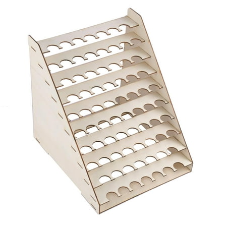 Wooden Storage Rack Stand Holder for 75 Pots Acrylic Paint Hobby Brush