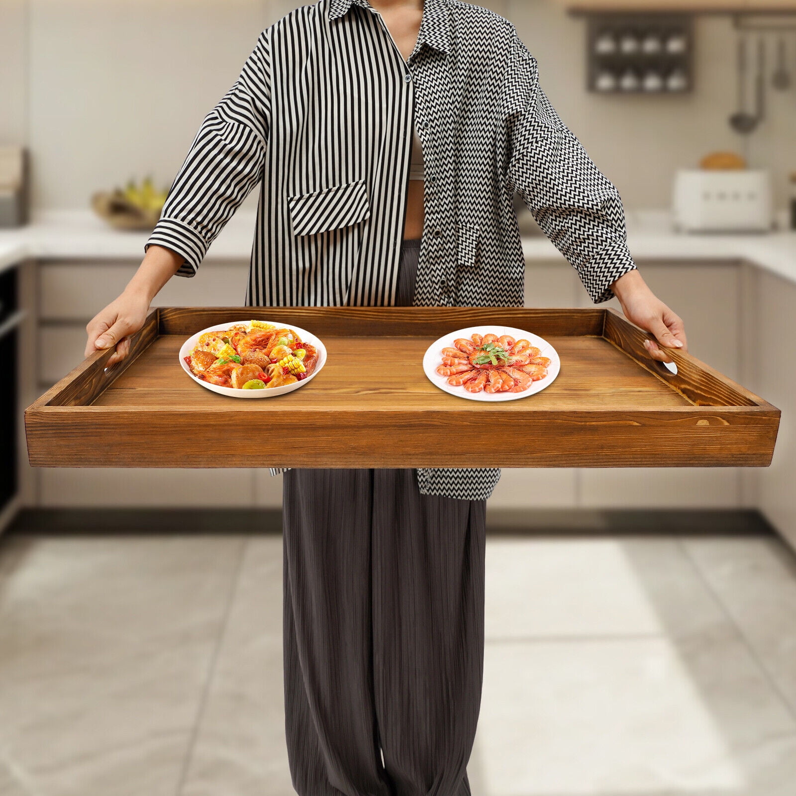 Wooden Stove Top Cover, 20kg/44.09lbs Load Capacity, Noodle Board Stove Protector for Kitchen