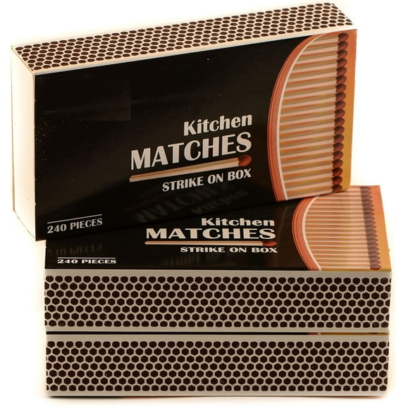 Wooden Strike on Box Matches - 240 Count Per Box - Kitchen Matches, Camping, Candles and Stove - Lot Bulk, Wholesale, Household Matches by EcoQuality (15)