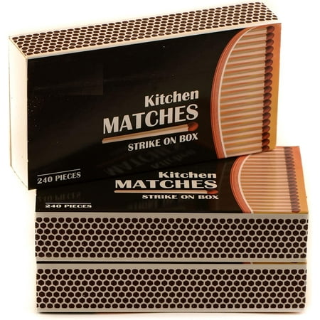 Wooden Strike on Box Matches - 240 Count Per Box - Kitchen Matches, Camping, Candles and Stove - Lot Bulk, Wholesale, Household Matches by EcoQuality (3)