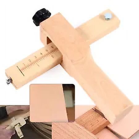 Leather Strap Cutter Set – Adjustable Belt Cutter With Polished Aluminum Handle & Stainless Steel Rod, Cuts Up To 4" Wide, For Handmade Leather Craft