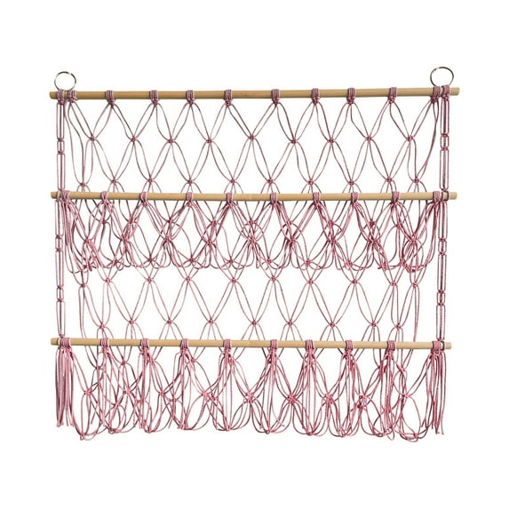 Wooden Stuffed Toy Net Hammock Hanging Toy Organizer Mounting Height Adjustable