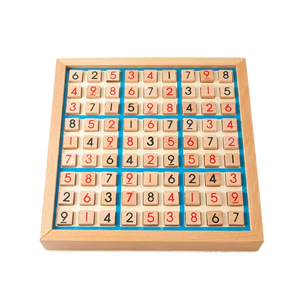  BOHS Wooden Sudoku Board Game with Drawer - with Book of 100  Sudoku Puzzles for Adults - Brain Teaser Desktop Toys : Toys & Games