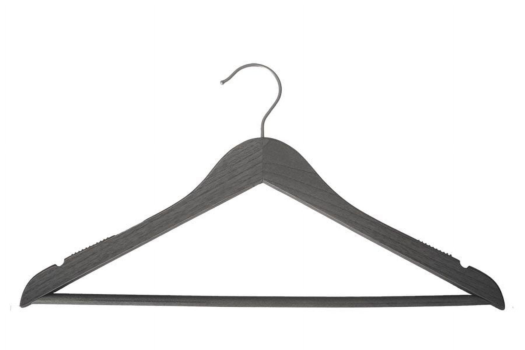 Wooden Suit Hangers - NAHANCO Line - 17" Greywash - Home Use