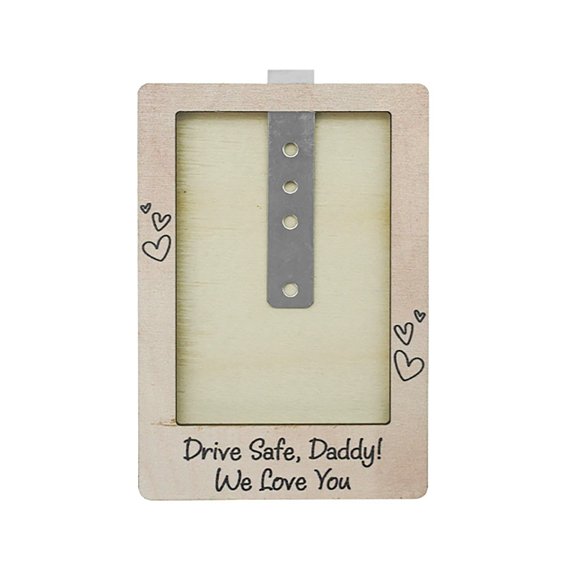 Wooden Sun Visor Photo Frame For Car Home Decoration Picture Display Memory Keepsake Ideal For Couples Family