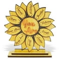 thumbnail image 1 of Wooden Sunflower Plaque Decor Wood Sunflower Desk Decor Home Tabletop Ornament for Desktop Bookshelf Classroom Present, 1 of 11