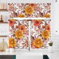 thumbnail image 1 of Wooden Sunflower Window Curtains Set with Valance 3pcs Farmhouse Sunflower Kitchen Curtains Sets Vintage Floral Curtain Drape Short for Bathroom and Bedroom Living Room Window, 1 of 5