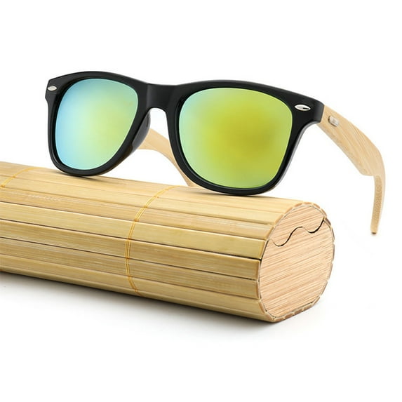 Wooden Sunglasses under $5! CQCYD Wooden Sunglasses, Vintage Retro Wood Frame Sun Glasses for Men Women, Classic Color Lens UV Protection, Summer Fashion Eyewear