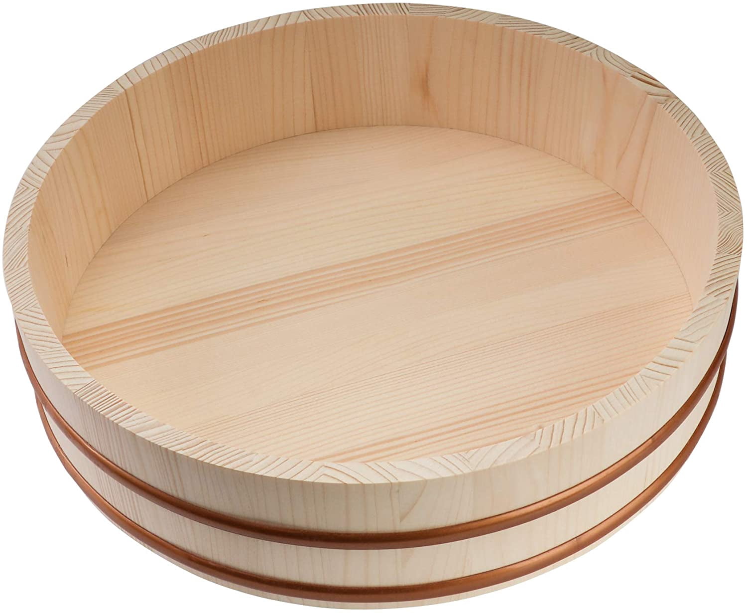 Wooden Sushi Rice Bowl with Lid Hangiri Sushi Oke Sushi Rice Mixing Tub ...