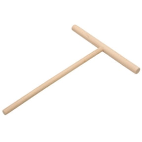 Wooden T-Shape Crepe Spreader Stick, Pancake Batter Distributor Kitchen Baking Tool, Easy Clean