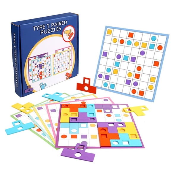 Wooden T-Shaped Matching Puzzle Game, Encourages Logical Thinking Hand-Eye Coordination And Problem Solving Through Thoughtfully Designed Challenges, Versatile For Family