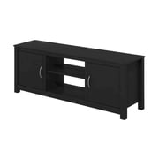 Furnifact Black Engineered Wood TV Stand for Up to 65 Inch Flat Screens, Ample Storage, Durable Construction, Modern Design, Easy Assembly