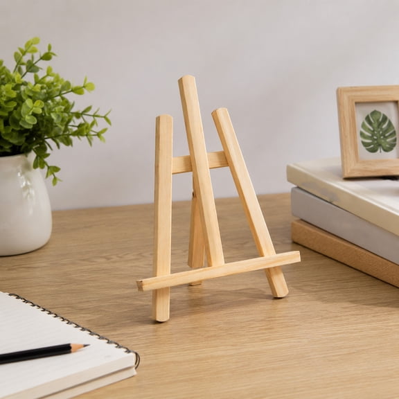 Wooden Tabletop Easel Stand, Small A-Frame Display Holder for Photos, Artwork, Signs and Canvas