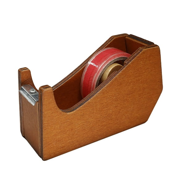 Wooden Tape Dispenser Cute Animal Shaped Tape Cutter for Craft Stationery Supplies Desk Organizer