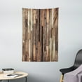 thumbnail image 1 of Wooden Tapestry, Brown Old Hardwood Floor Plank Grunge Lodge Garage Loft Natural Rural Graphic Artsy Print, Wall Hanging for Bedroom Living Room Dorm Decor, 40W X 60L Inches, Brown, by Ambesonne, 1 of 2
