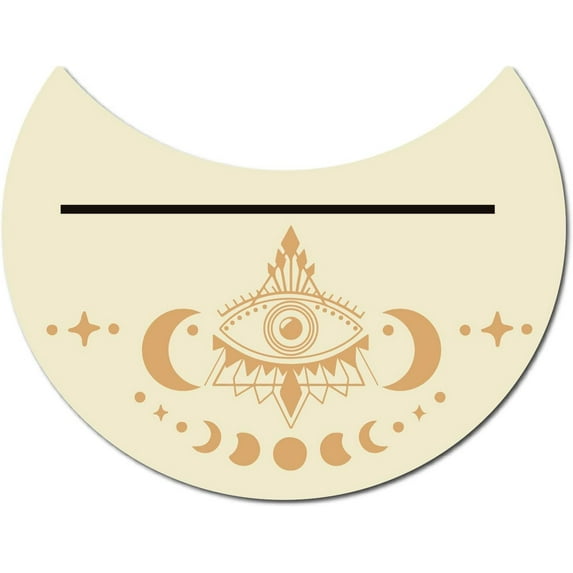 Wooden Card Stand for Tarot Wood Cards Altar Display Holder Eye of Egypt Witch Divination Tools Majic Ceremonial Wiccan Supplies Dowsing Decor DIY