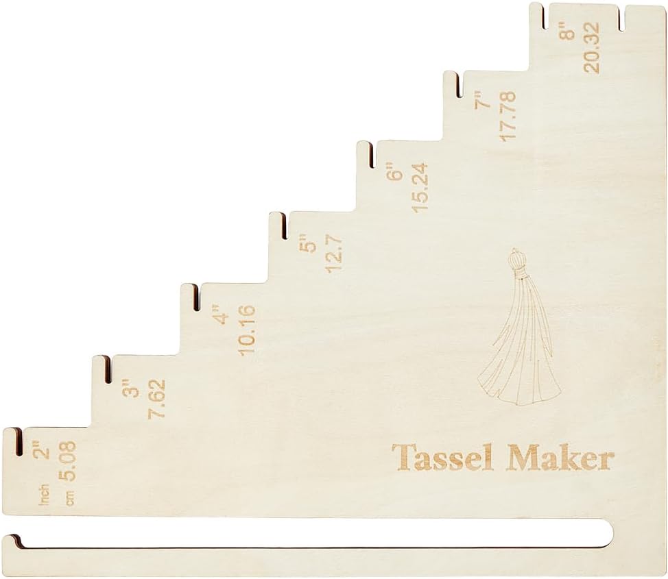 Wooden Tassel Maker 7-Size Tassel Making Ruler Ladder-Shaped Tassel ...