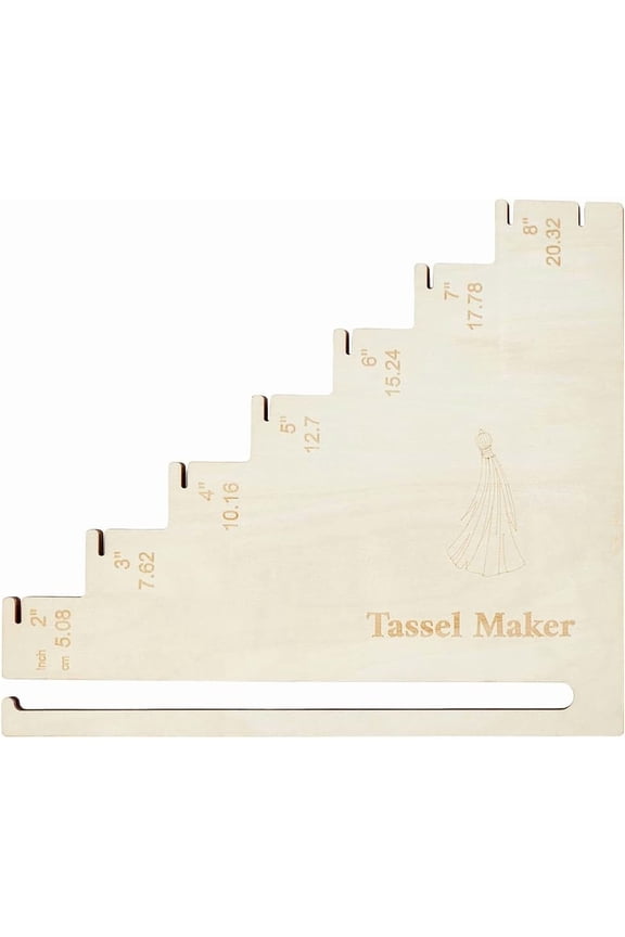 Wooden Tassel Maker 7-Size Tassel Making Ruler Ladder-Shaped Tassel Pendant Tool Knitting Accessories